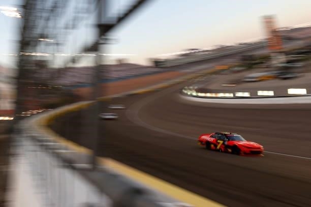 Justin Allgaier, driver of the BRANDT Chevrolet, drives during the NASCAR Xfinity Series Alsco Uniforms 302 at Las Vegas Motor Speedway on September...