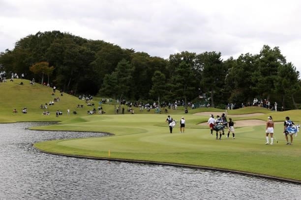 General view of the 15th hole during the final round of the Miyagi TV Cup Dunlop Ladies Open at Rifu Golf Club on September 26, 2021 in Rifu, Miyagi,...