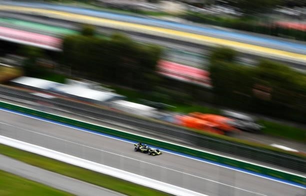 Kaylen Frederick of United States and Carlin Buzz Racing drives during race 3 of Round 7:Sochi of the Formula 3 Championship at Sochi Autodrom on...
