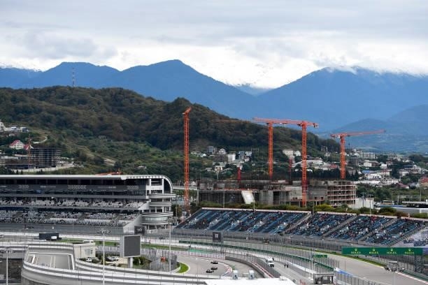 General view of the action during race 3 of Round 7:Sochi of the Formula 3 Championship at Sochi Autodrom on September 26, 2021 in Sochi, Russia.