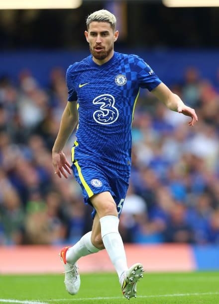 Jorginho of Chelsea FC during the Premier League match between Chelsea and Manchester City at Stamford Bridge on September 25, 2021 in London,...