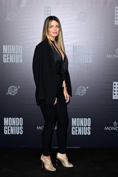 Daniela Nieddu is seen at Moncler MondoGenius Castello Sforzesco on September 25, 2021 in Milan, Italy.