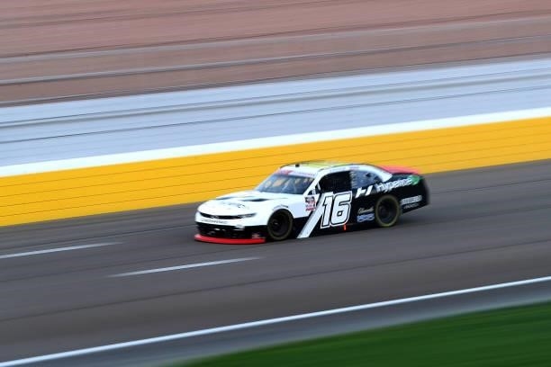 Allmendinger, driver of the Hyperice Chevrolet, drives during the NASCAR Xfinity Series Alsco Uniforms 302 at Las Vegas Motor Speedway on September...