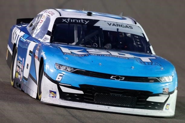 Ryan Vargas, driver of the TeamJDMotorsports.com Chevrolet, drives during the NASCAR Xfinity Series Alsco Uniforms 302 at Las Vegas Motor Speedway on...