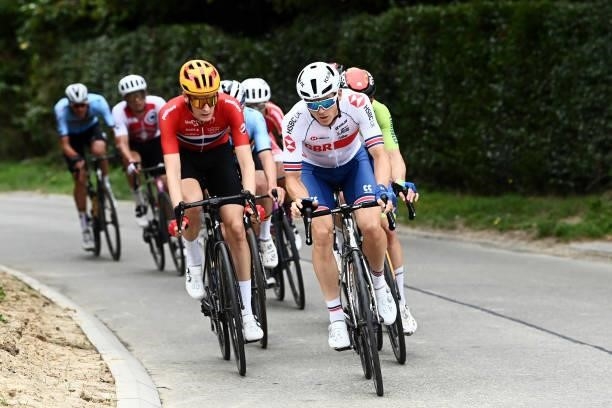 Markus Hoelgaard of Norway and Ethan Hayter of The United Kingdom compete during the 94th UCI Road World Championships 2021 - Men Elite Road Race a...