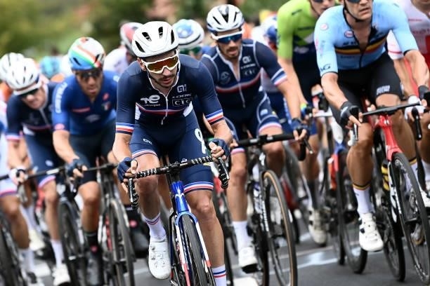 Anthony Turgis of France competes during the 94th UCI Road World Championships 2021 - Men Elite Road Race a 268,3km race from Antwerp to Leuven /...