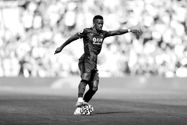 Nelson Semedo of Wolverhampton Wanderers in action during the Premier League match between Southampton and Wolverhampton Wanderers at St Mary's...