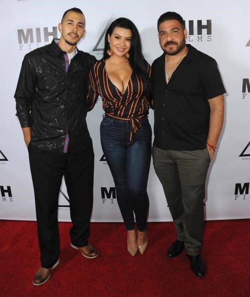 Steve Villegas, Arie Rose and Alfonso Illan attend the Pre-Premiere Party for "Beyond Paranormal