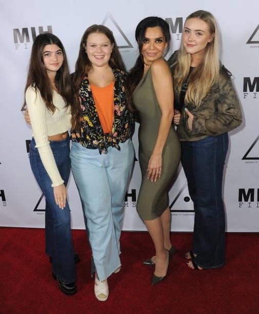 Samantha Gangal, Taylor Fangmann, Brenda Mejia and Mila Nabours attend the Pre-Premiere Party for "Beyond Paranormal
