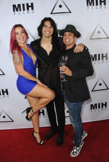 Ariel Lyndsey, Anthony Cruz and Matteo Ribaudo attend the Pre-Premiere Party for "Beyond Paranormal