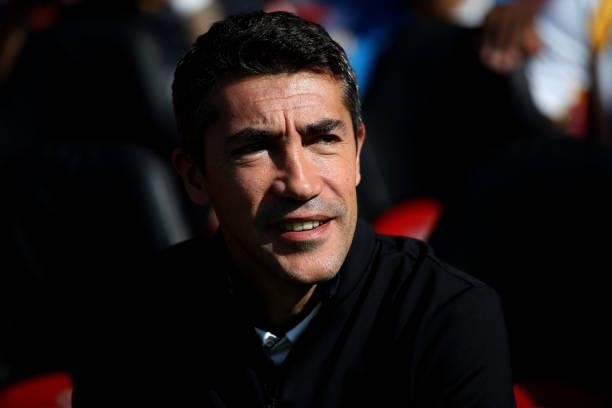 Bruno Lage, Manager of Wolverhampton Wanderers looks on ahead of the Premier League match between Southampton and Wolverhampton Wanderers at St...