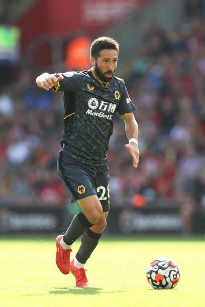 Joao Moutinho of Wolverhampton Wanderers runs with the ball during the Premier League match between Southampton and Wolverhampton Wanderers at St...