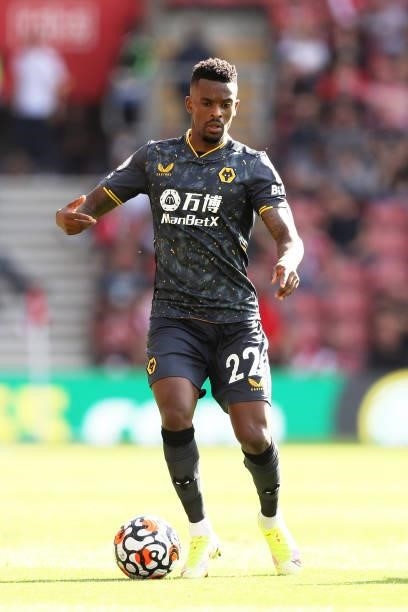 Nelson Semedo of Wolverhampton Wanderers runs with the ball during the Premier League match between Southampton and Wolverhampton Wanderers at St...
