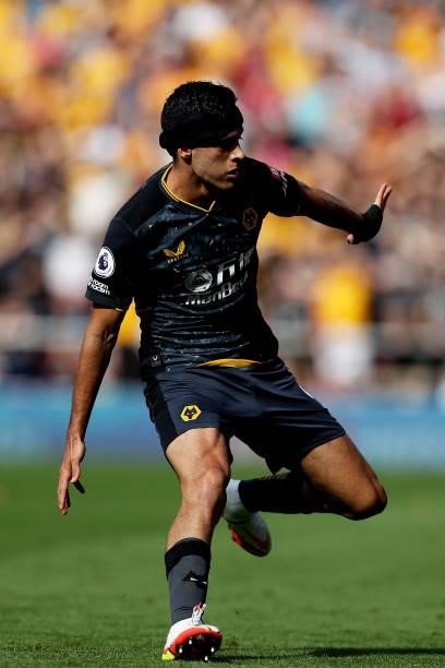 Raul Jimenez of Wolverhampton Wanderers in action during the Premier League match between Southampton and Wolverhampton Wanderers at St Mary's...