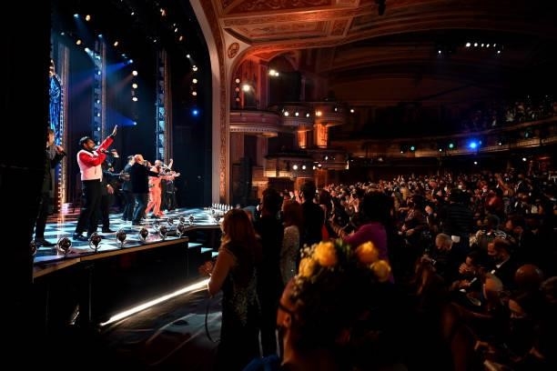 View of the audience during the 74th Annual Tony Awards at Winter Garden Theatre on September 26, 2021 in New York City.