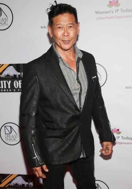 Actor Harry Mok attends the 2nd Annual City Of Angels Women's Film Festival , Closing Night Red Carpet Gala Award Ceremony at Bella Blanca Event...