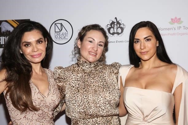 Brenda Mejia, Amanda Kluge and Zhaleh Vossough attend the 2nd Annual City Of Angels Women's Film Festival, Closing Night Red Carpet Gala Award...