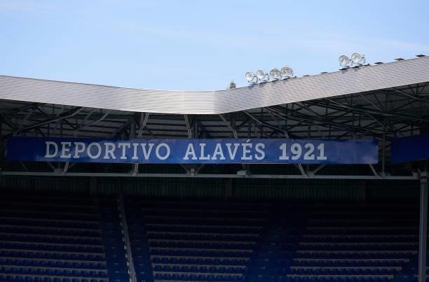 General view inside the stadium during the La Liga Santander match between Deportivo Alaves and Club Atletico de Madrid at Estadio de Mendizorroza on...