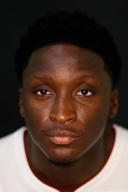 Victor Oladipo of the Miami Heat poses for a photo during Media Day at FTX Arena on September 27, 2021 in Miami, Florida. NOTE TO USER: User...