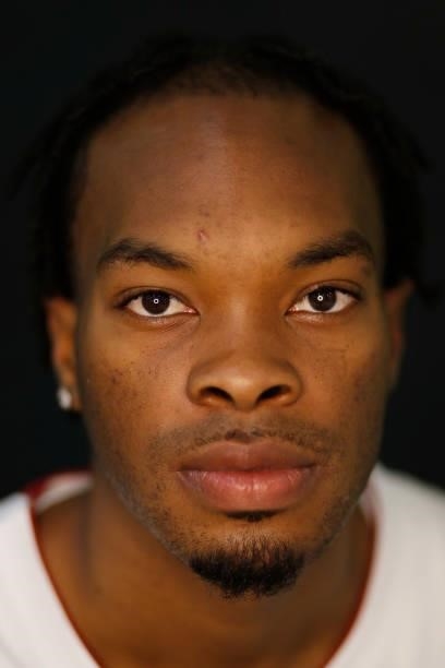 Javonte Smart of the Miami Heat poses for a photo during Media Day at FTX Arena on September 27, 2021 in Miami, Florida. NOTE TO USER: User expressly...