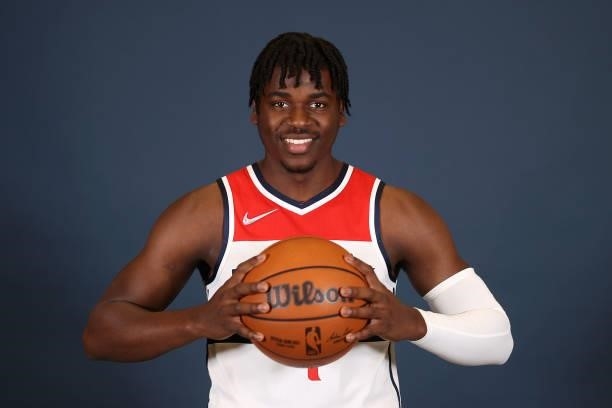 Aaron Holiday of the Washington Wizards poses during media day at Entertainment & Sports Arena on September 27, 2021 in Washington, DC. NOTE TO USER:...