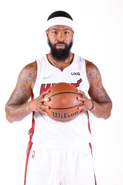 Markieff Morris of the Miami Heat poses for a photo during Media Day at FTX Arena on September 27, 2021 in Miami, Florida. NOTE TO USER: User...