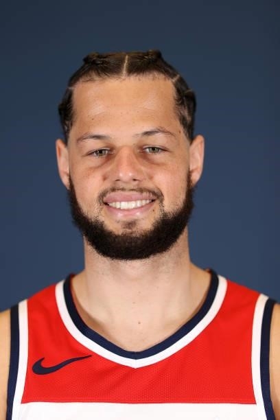Jordan Schakel of the Washington Wizards poses during media day at Entertainment & Sports Arena on September 27, 2021 in Washington, DC. NOTE TO...