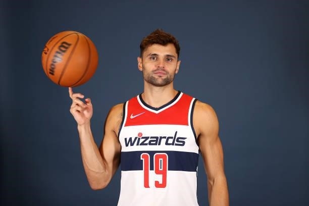 Raul Neto of the Washington Wizards poses during media day at Entertainment & Sports Arena on September 27, 2021 in Washington, DC. NOTE TO USER:...