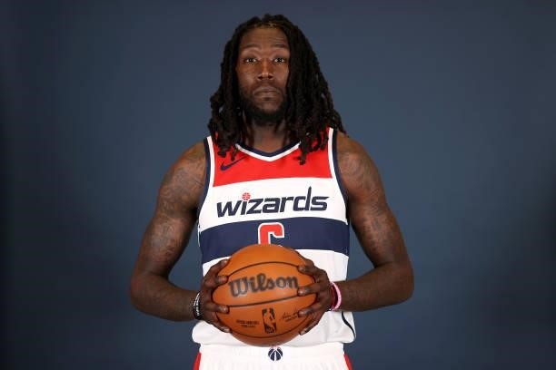 Montrezl Harrell of the Washington Wizards poses during media day at Entertainment & Sports Arena on September 27, 2021 in Washington, DC. NOTE TO...