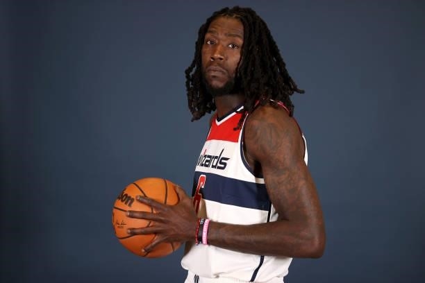 Montrezl Harrell of the Washington Wizards poses during media day at Entertainment & Sports Arena on September 27, 2021 in Washington, DC. NOTE TO...