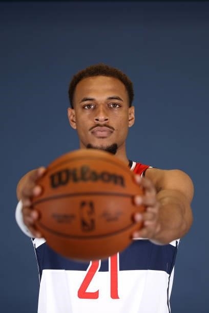 Daniel Gafford of the Washington Wizards poses during media day at Entertainment & Sports Arena on September 27, 2021 in Washington, DC. NOTE TO...