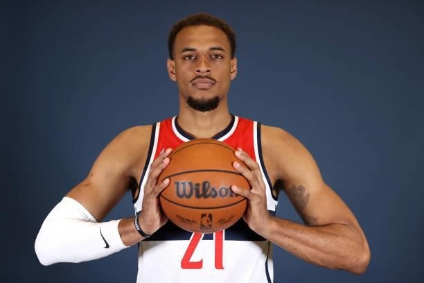 Daniel Gafford of the Washington Wizards poses during media day at Entertainment & Sports Arena on September 27, 2021 in Washington, DC. NOTE TO...