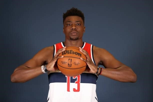 Thomas Bryant of the Washington Wizards poses during media day at Entertainment & Sports Arena on September 27, 2021 in Washington, DC. NOTE TO USER:...
