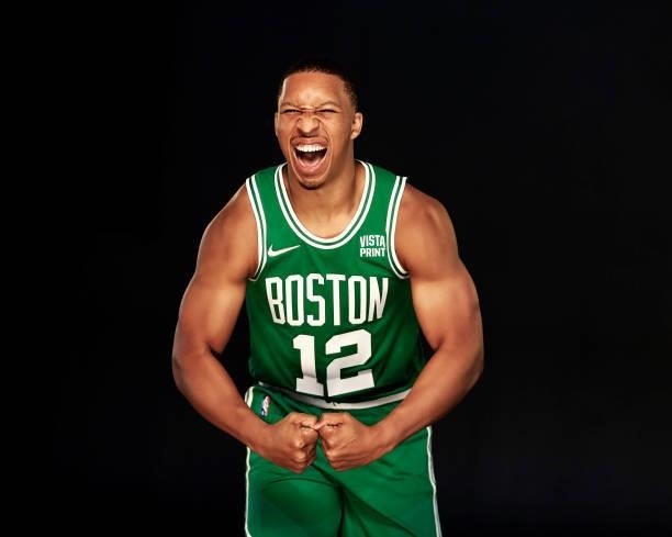 Grant Williams of the Boston Celtics poses for a photo during Media Day at High Output Studios on September 27, 2021 in Canton, Massachusetts. NOTE...