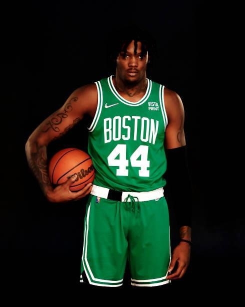 Robert Williams III of the Boston Celtics poses for a photo during Media Day at High Output Studios on September 27, 2021 in Canton, Massachusetts....