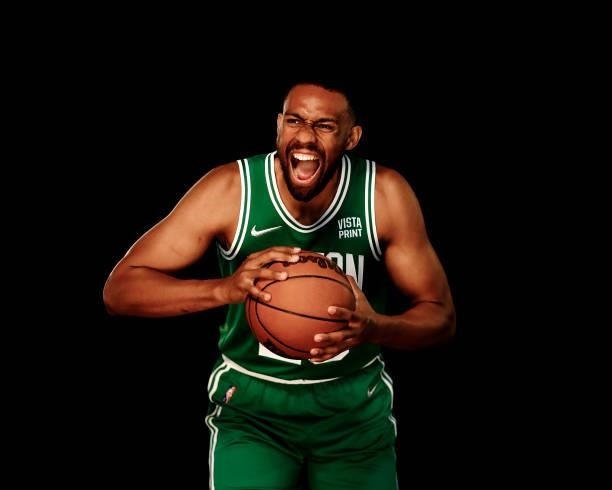 Jabari Parker of the Boston Celtics poses for a photo during Media Day at High Output Studios on September 27, 2021 in Canton, Massachusetts. NOTE TO...