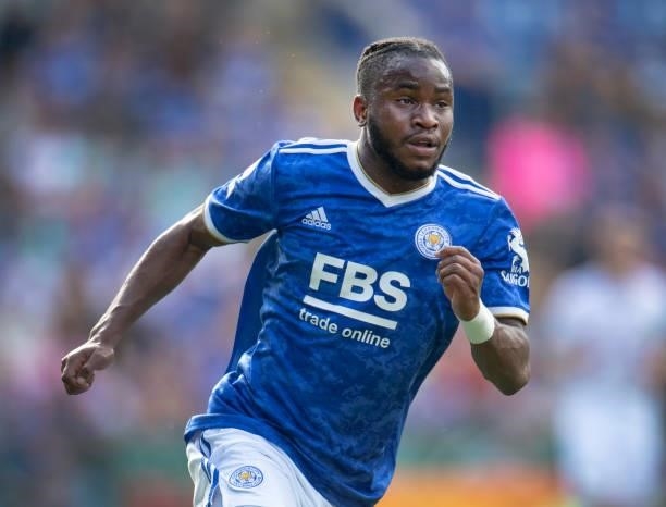 Ademola Lookman of Leicester City in action during the Premier League match between Leicester City and Burnley at The King Power Stadium on September...