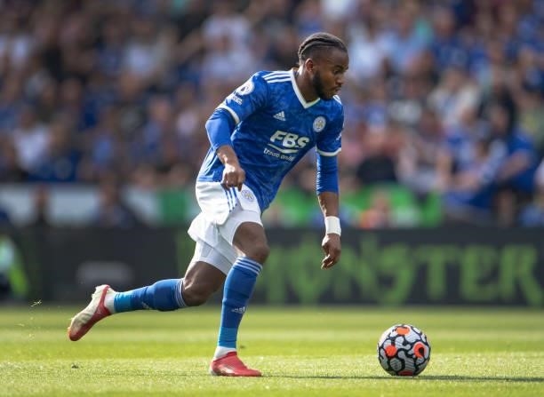 Ademola Lookman of Leicester City in action during the Premier League match between Leicester City and Burnley at The King Power Stadium on September...