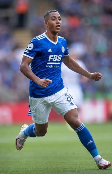 Youri Tielemans of Leicester City during the Premier League match between Leicester City and Burnley at The King Power Stadium on September 25, 2021...