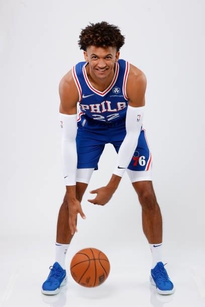 Matisse Thybulle of the Philadelphia 76ers stands for a portrait during Philadelphia 76ers Media Day held at Philadelphia 76ers Training Complex on...