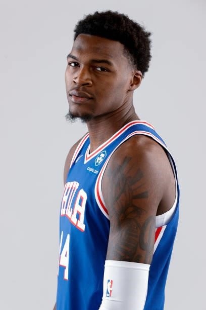 Paul Reed of the Philadelphia 76ers stands for a portrait during Philadelphia 76ers Media Day held at Philadelphia 76ers Training Complex on...