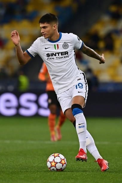 Joaquin Correa of FC Internazionale in action during the UEFA Champions League group D match between Shakhtar Donetsk and Inter at Metalist Stadium...