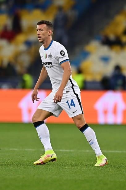 Ivan Perisic of FC Internazionale in action during the UEFA Champions League group D match between Shakhtar Donetsk and Inter at Metalist Stadium on...