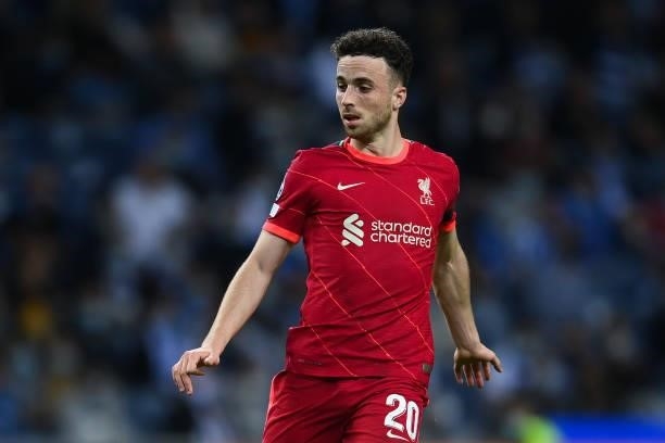 Diogo Jota of Liverpool FC looks on during the UEFA Champions League group B match between FC Porto and Liverpool FC at Estadio do Dragao on...