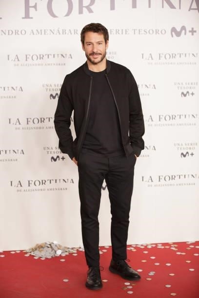 Alejandro Albarracin attends the photocall of 'La Fortuna' premiere at Hotel VP Plaza España Design on September 28, 2021 in Madrid, Spain. 'La...