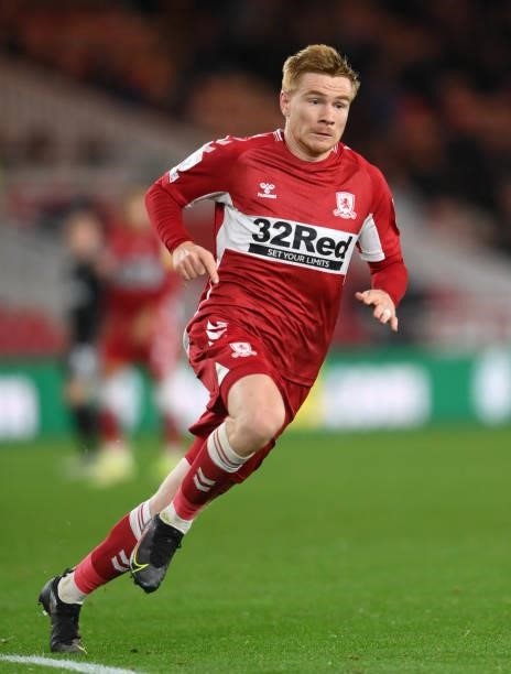 Middlesbrough player Duncan Watmore in action during the Sky Bet Championship match between Middlesbrough and Sheffield United at Riverside Stadium...
