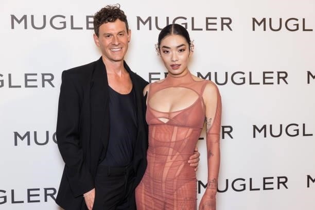 Creative Director of Mugler Casey Cadwallader and a guest attend the "Thierry Mugler : Couturissime