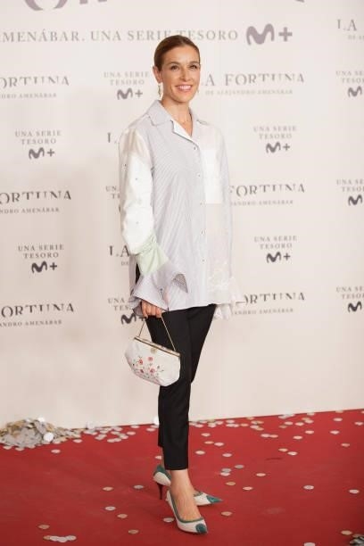 Raquel Sanchez-Silva attends the photocall of 'La Fortuna' premiere at Hotel VP Plaza España Design on September 28, 2021 in Madrid, Spain. 'La...