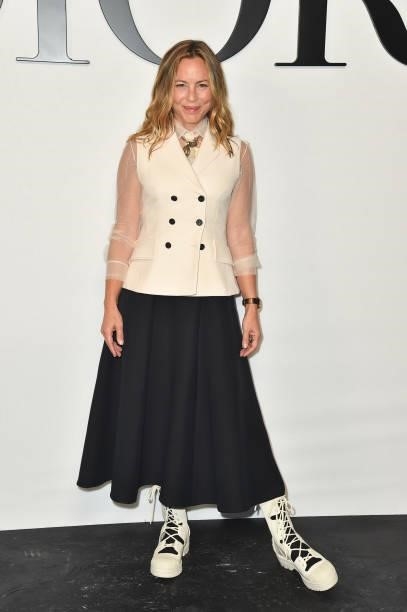 Maria Bello attend the Dior Womenswear Spring/Summer 2022 show as part of Paris Fashion Week on September 28, 2021 in Paris, France.