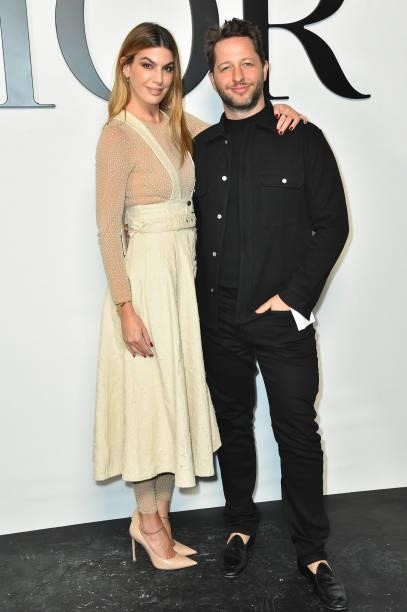 Bianca Brandolini d'Adda and Derek Blasberg attend the Dior Womenswear Spring/Summer 2022 show as part of Paris Fashion Week on September 28, 2021 in...